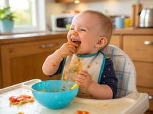 تغذیه نوزاد نه ماهه