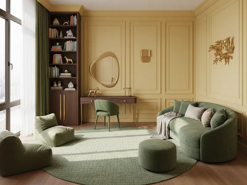 رنگ سبز و زرد در دکوراسیون داخلی