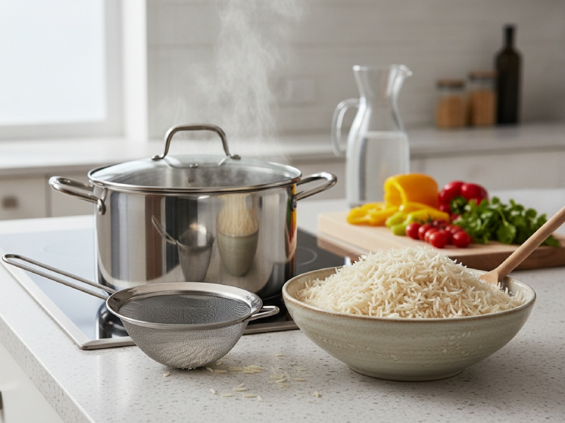 روش صحیح پختن برنج پاکستانی