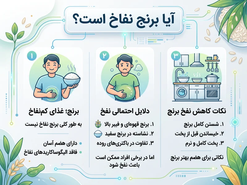 راه های کاهش نفخ برنج